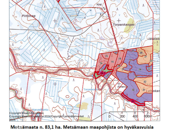 Myydään n. 11964 m3 / n. 89,60 ha kovakasvuinen metsäsijoituskohde Tervolasta tien vierestä. Kasvatusmetsiä n. 9699 m3. Mahdollisuus n. 2900 m3 hakkuisiin! Tarjoukset viimeistään ti 27.10.2026 sähköpostiin tuomo.liikanen@suomenmetsatilakauppa.fi              Lisätiedot 050-4334720, Tuomo Liikanen